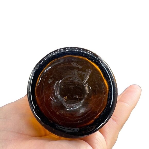 Egyptian Dark Smokey Amber Glass Tumbler Drinking Glasses Set 2 Hand Blown Glass - Picture 7 of 9